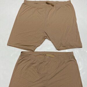 NWT Skims Women's Tan Sleep Shorts Size 3X